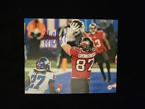 Rob Gronkowski Signed Autographed Tampa Bay Bucs 8x10 Photo with COA Hologram