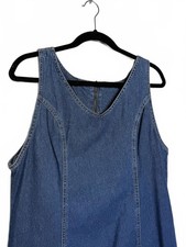 Vintage 90s Sleeveless Denim Long Maxi Dress