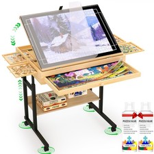 Wooden Puzzle Table with Drawers, 1500 Piece Puzzles for Adults  Puzzle Enth...