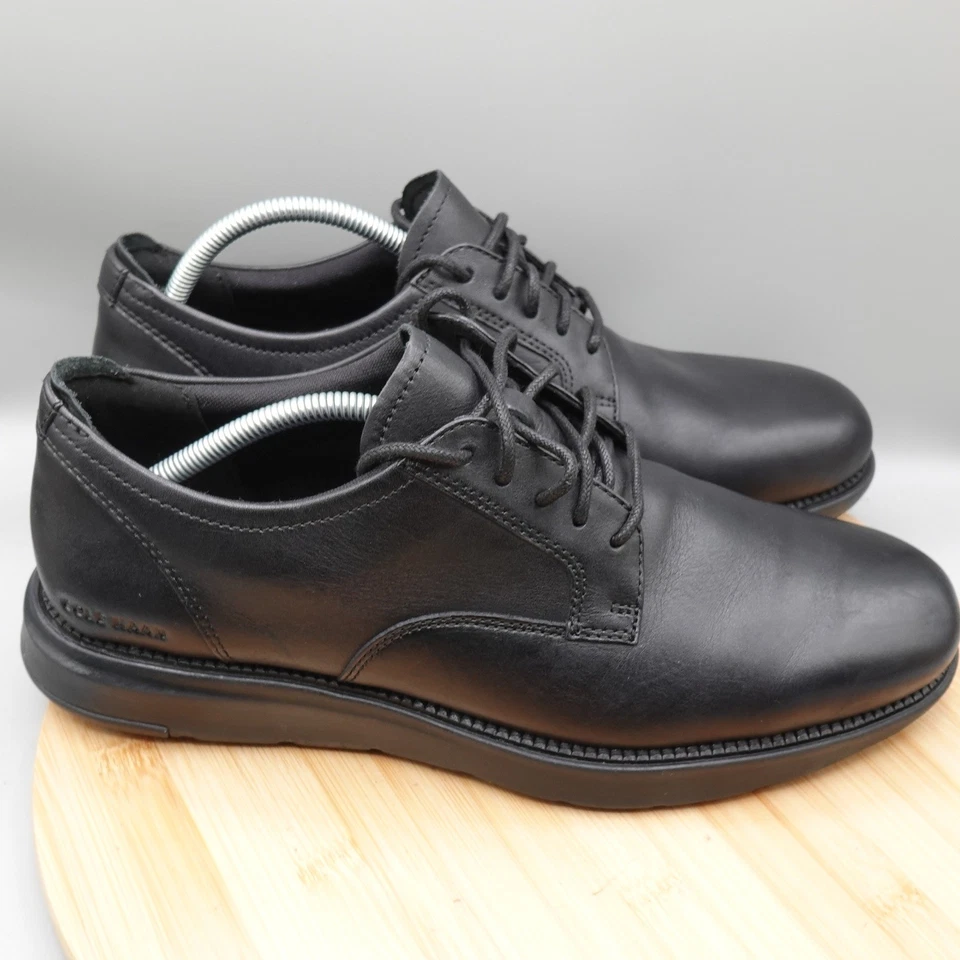 Zapatos de vestir Cole Haan para hombre 12M Grand Atlantic Oxford cuero negro C34852 Foto 3 de 4