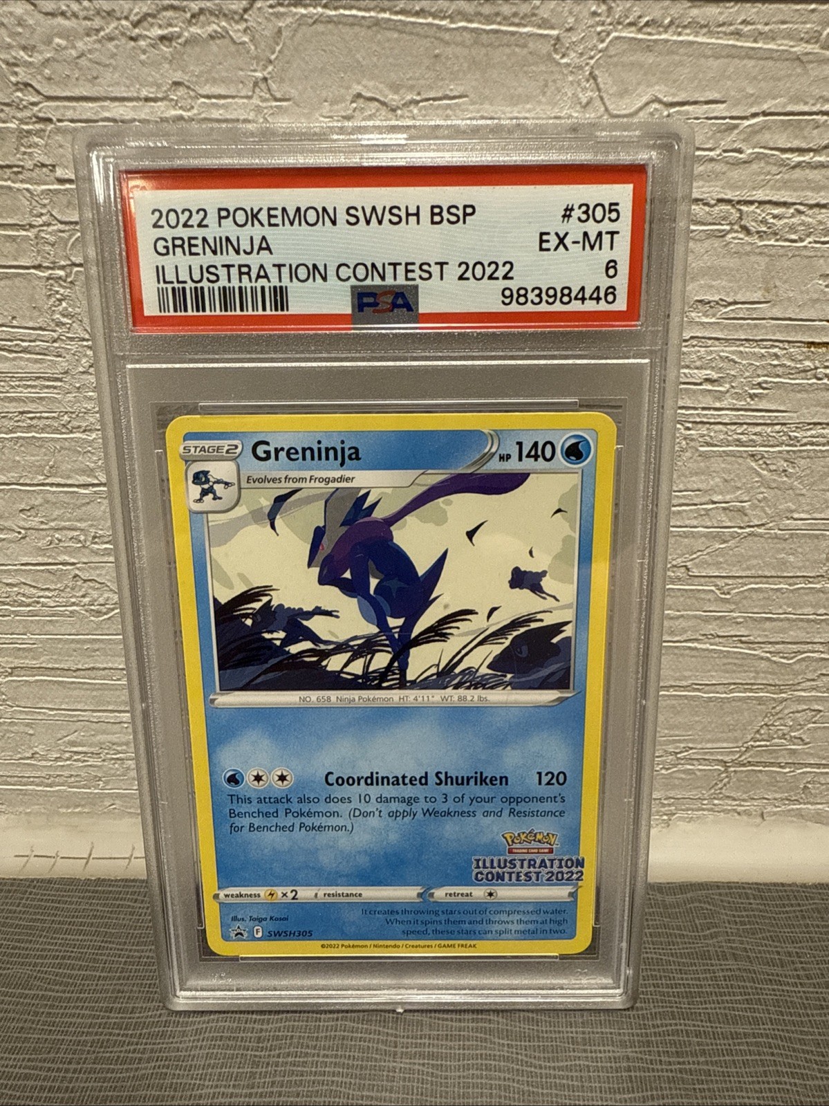 Pokémon Greninja Illustration Contest SWSH305 PSA 6