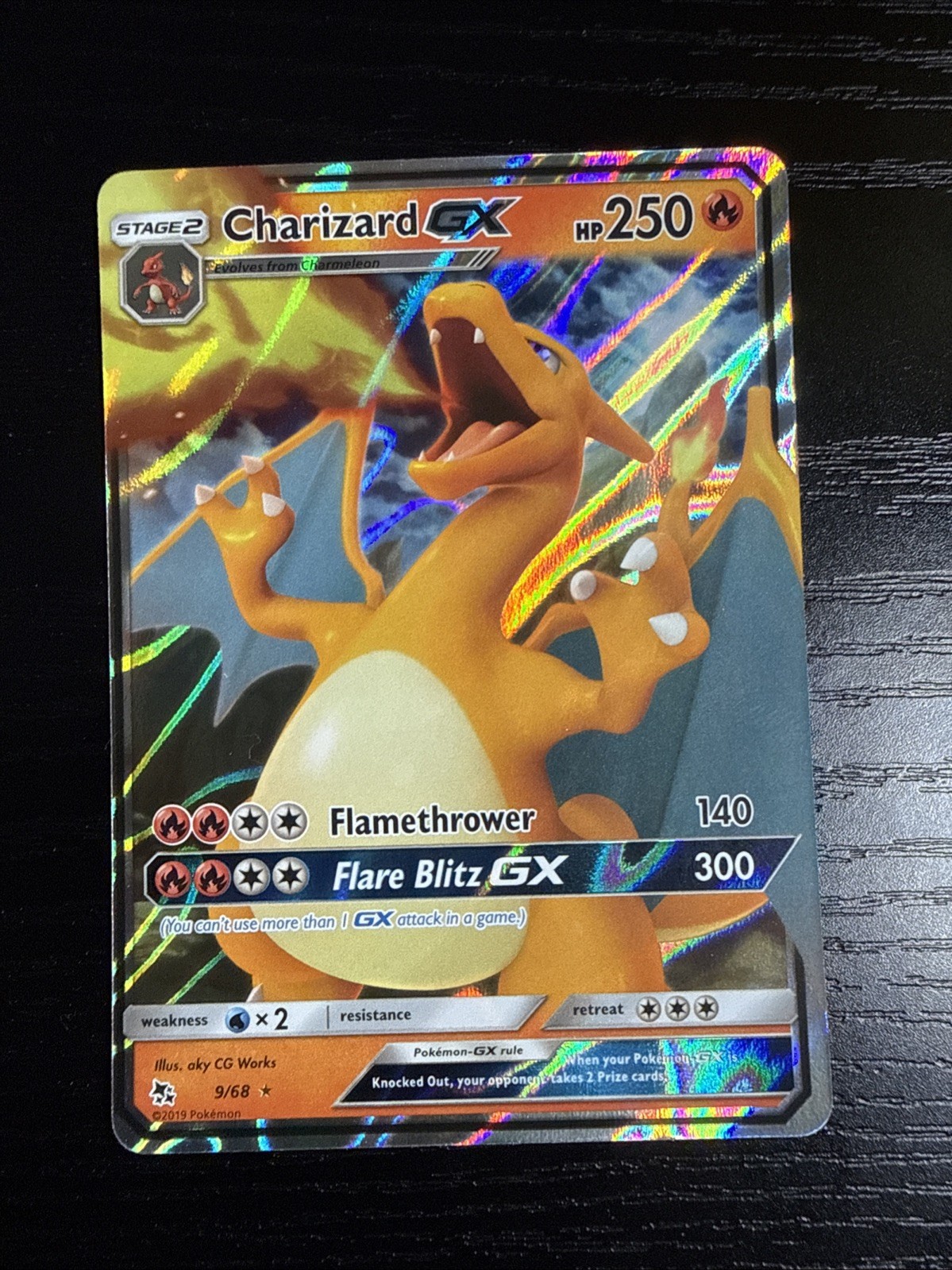 Pokémon Charizard GX Hidden Fates 9/68 Ultra Rare NM