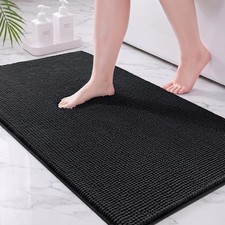 Exclusivo Mezcla Extra Soft Absorbent Chenille Bathroom Rugs Mat, 24x47