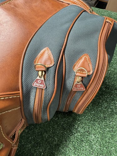 New Vintage Daiwa Coach Collection Golf Bag 6-way Divider Brown Green - Picture 5 of 11