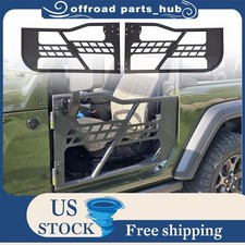 2 Pcs Black Front Steel Half Tube Doors Fit 2007-2018 Jeep Wrangler Jk 24-doors 2 Pcs Black Front Steel Half Tube Doors Fit 2007-2018 Jeep Wrangler Jk 24-doors