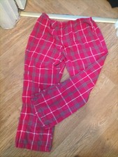 Ladies Tu Size 18 Hot Pink Check Pyjama Bottoms