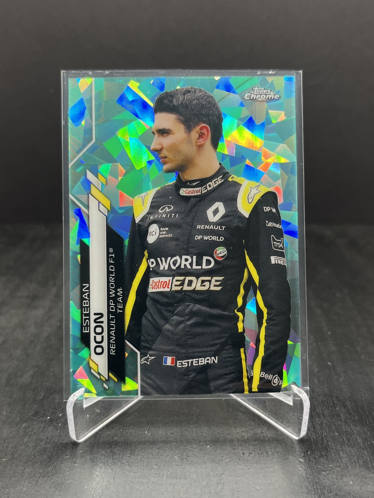 2020 Topps Chrome Sapphire Formula 1 F1 Esteban Ocon Aqua 83/99 #183