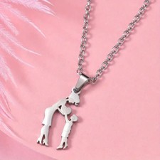 Stainless Steel Heartfelt Mother-Daughter-Son Necklace