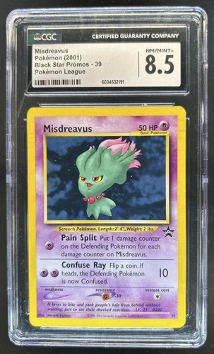 2001 Pokemon Wizards Black Star Promos Misdreavus League #39 CGC 8.5