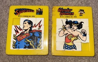Wonder Woman & Superman Sliding Puzzle 1978 DC Comics Inc.