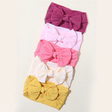 5Pcs Cute Bows Baby Headband Soft Elastic Baby Girl Hair Bands for Newborn Infan