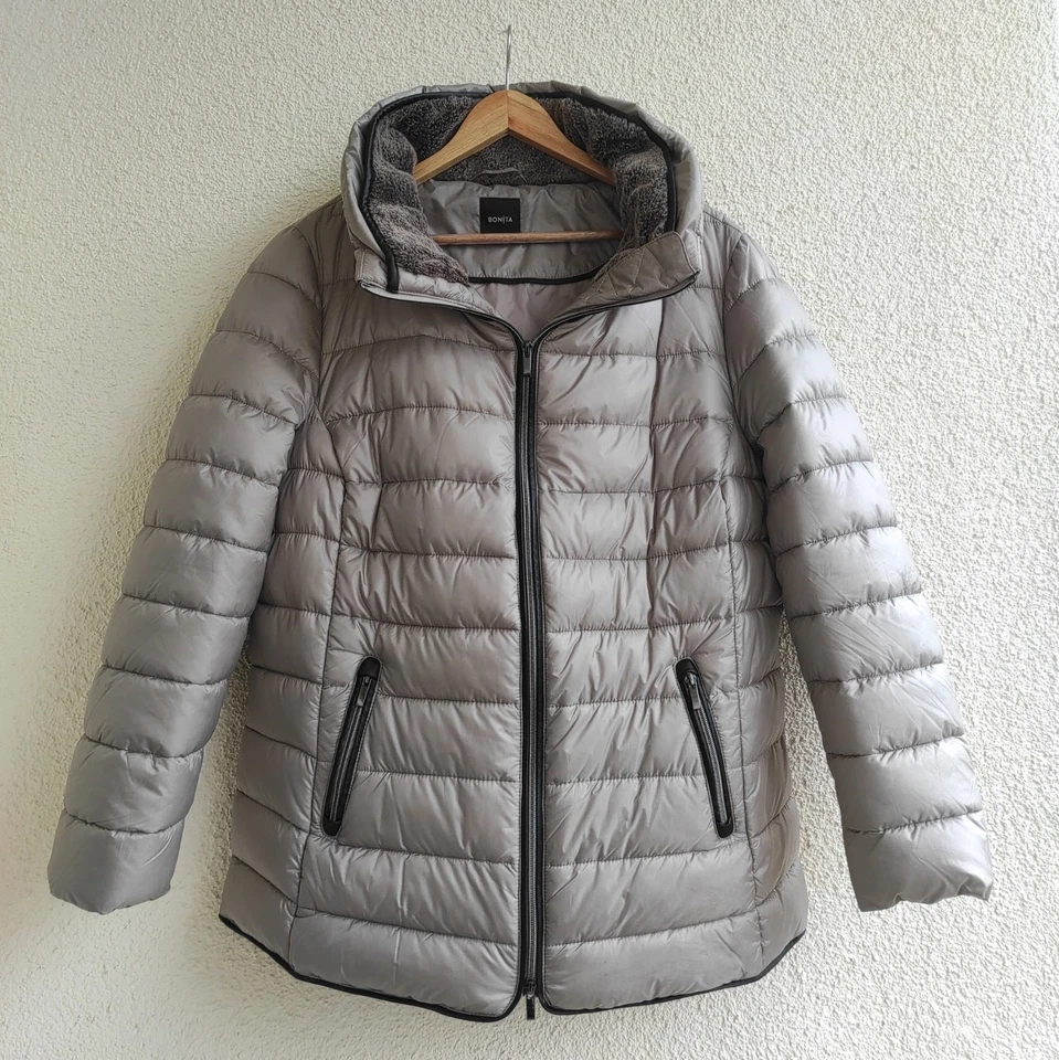Bonita Steppjacke Winterjacke Damen silbergrau -NEU- Größe 46 (CA 60079)