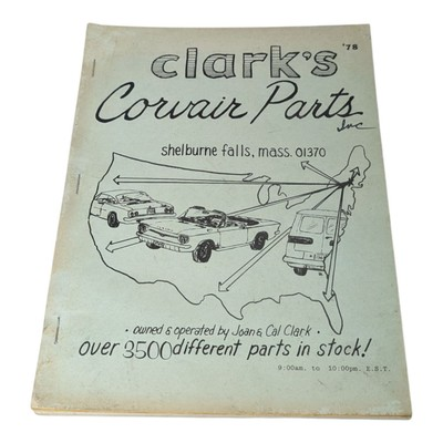 #ad Vtg 1978 CHEVROLET CORVAIR Parts amp; Accessories Book Catalog Chevy CLARK#x27;S $16.14