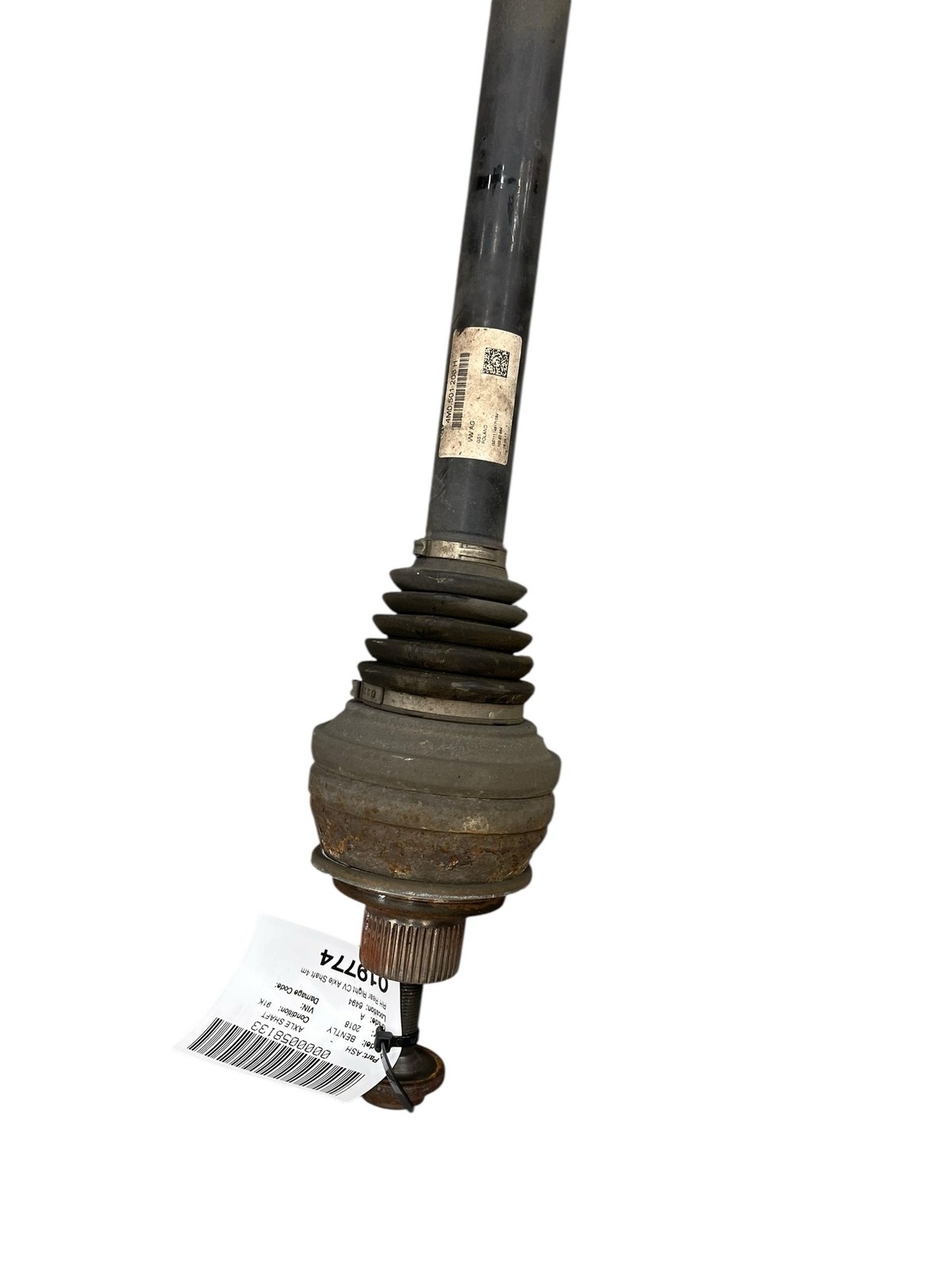 2015-2020 BENTLEY BENTAYGA OEM Rear Right CV Axle Shaft 4m0501203