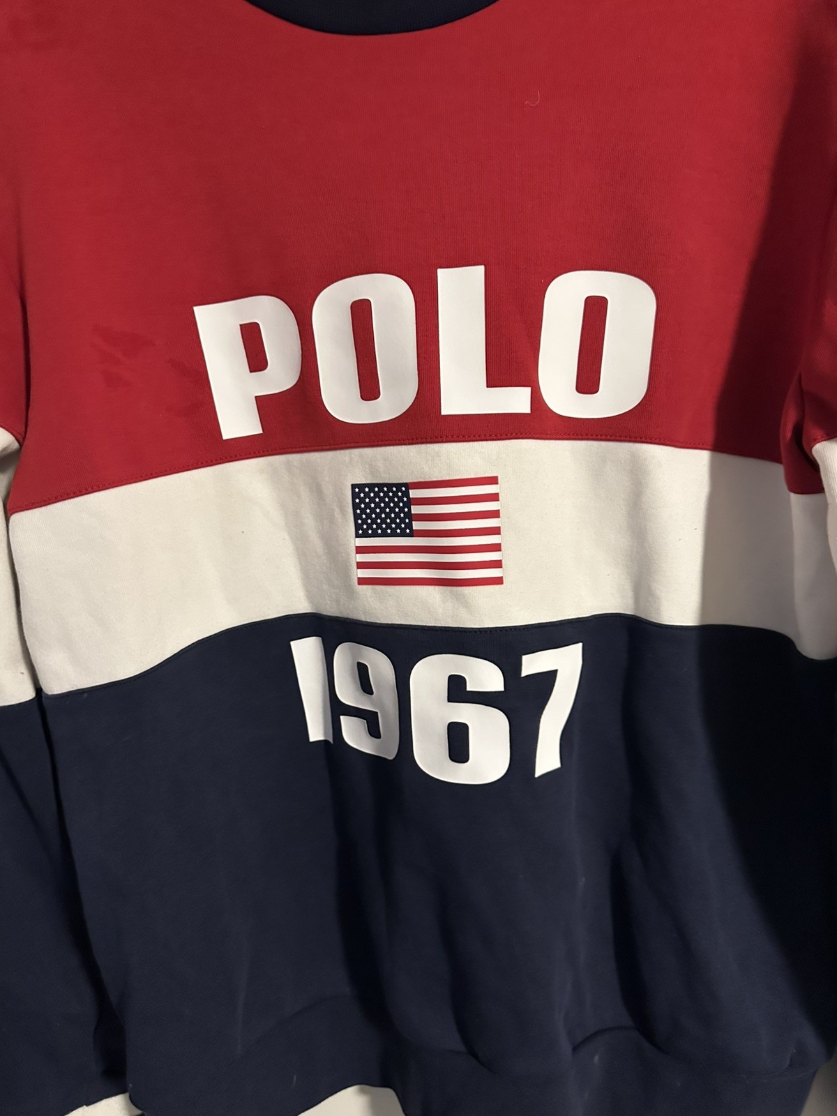 Polo Ralph Lauren 1967 Shield Crewneck Fleece Sweatshirt Sweater Men’s L thumbnail 3