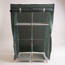 Portable Fabric Wardrobe Closet – 2-Tier Shelving – Lightweight Storage Organize