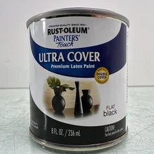 Rust-Oleum Painters Touch Ultra Cover Flat Black Paint Indoor/Outdoor 8 fl.oz.