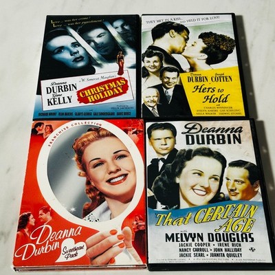 Deanna Durbin - DVD Lot of 4 Christmas - Hers To Hold - Certain Age - Sweetheart