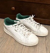 PUMA Court Classico Lace Up Mens Green, White Sneakers Casual Shoes 40028408