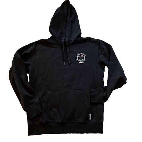 Vans, Vans Men's Black Pullover Hoodie Small Graphic Print Off The Wall 1966 Kangaroo