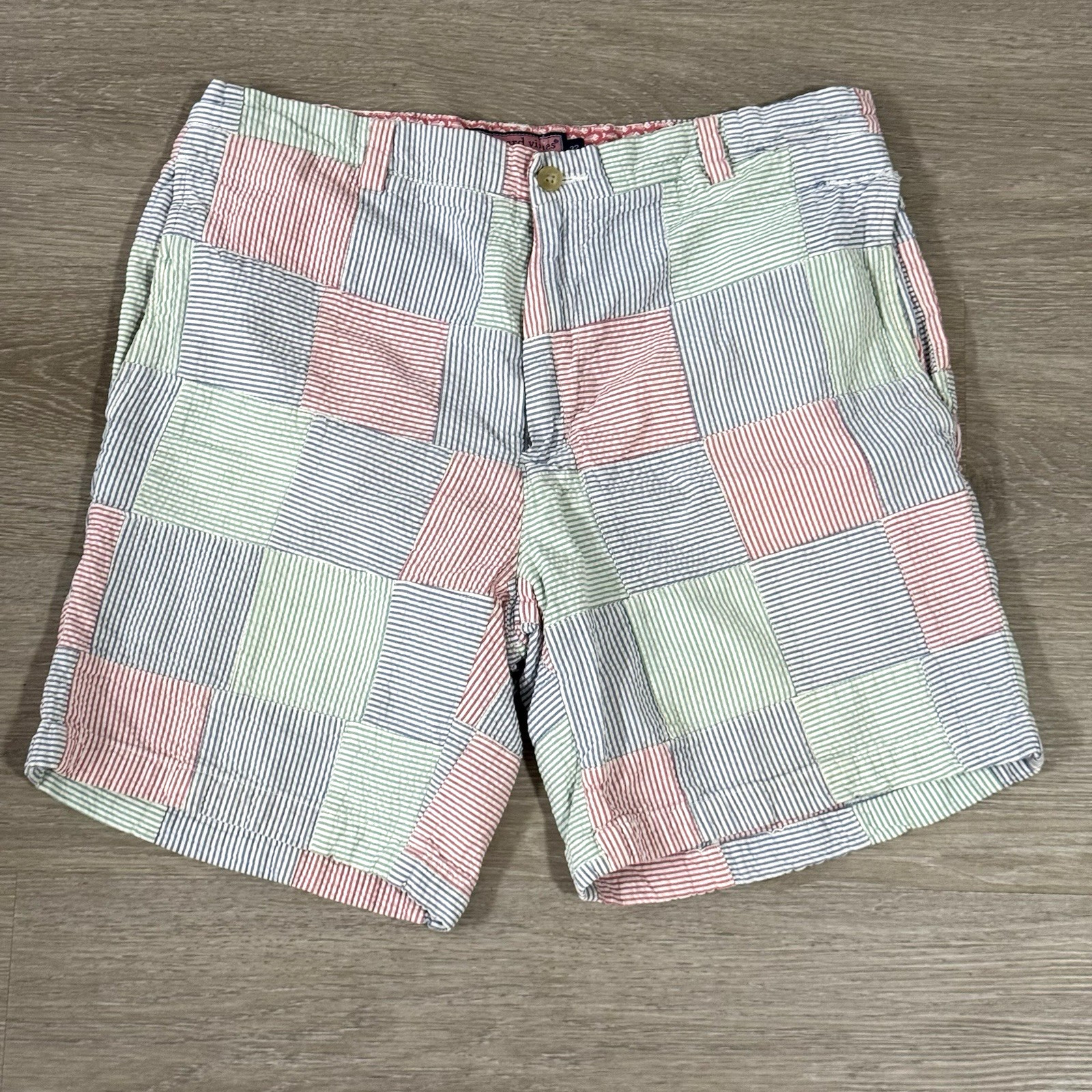 Vineyard Vines Multi Colored Patchwork Seersucker… - image 1