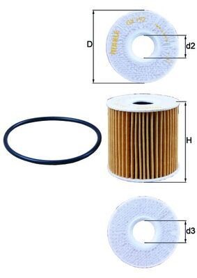 ÖLfilter Knecht OX 192D Passend FÜR Nissan MotorÖLfilter SchmierÖLfilter-image