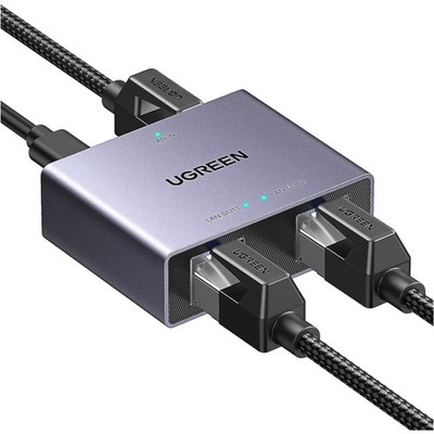 Robuster 1 auf 2 LAN Splitter mit LED-Anzeige   Gigabit Ethernet für Zuhause