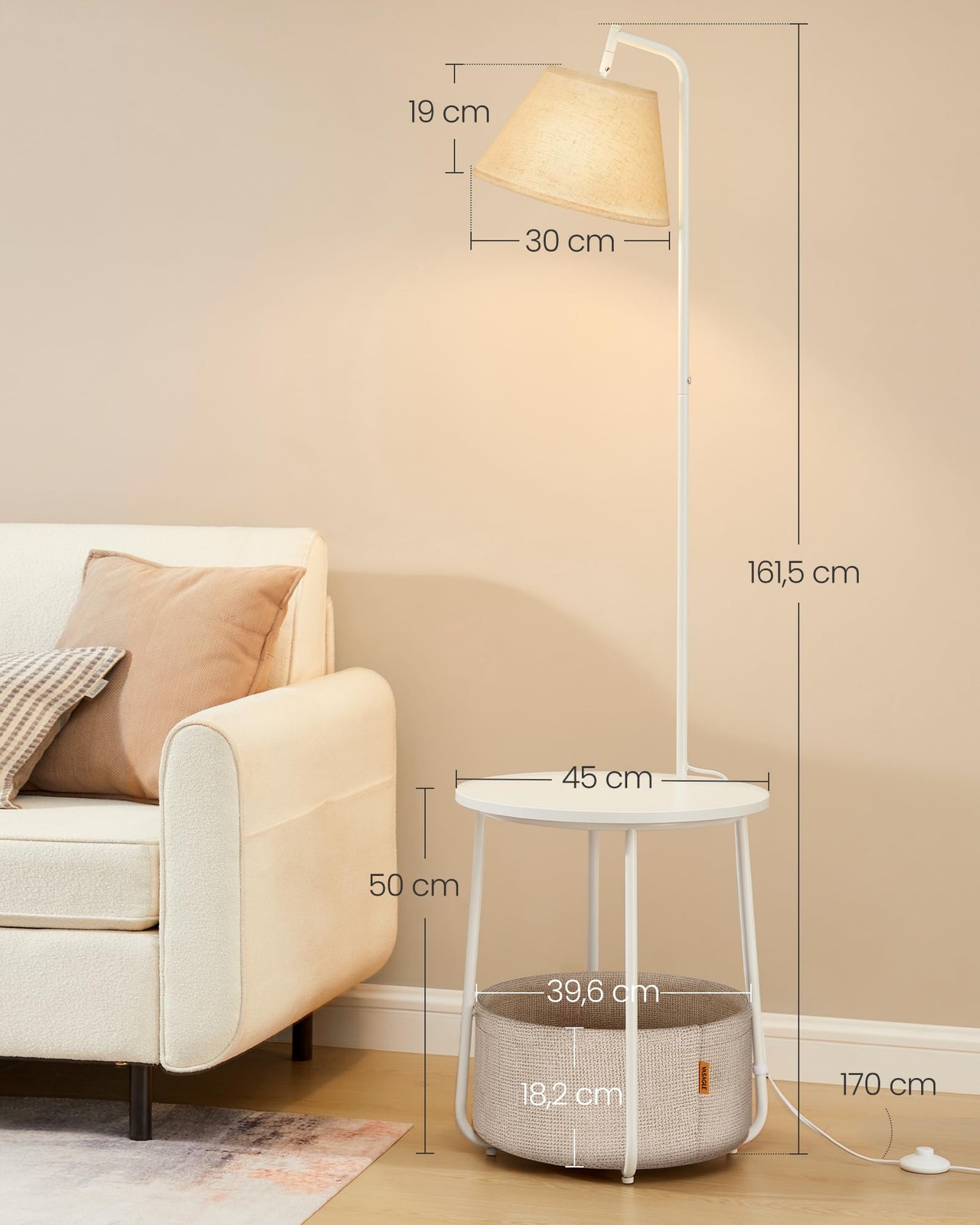 Tavolino con Lampada da Terra 3 in 1 foto 3