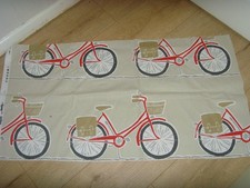 new SCION CYKEL BIKE  PRINT COTTON FABRIC 94cms x 47cms MULTI REMNANT CRAFTS