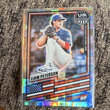 Panini USA Baseball Stars & Stripes 2026 Prizm Liam Peterson #143 Collegiate NT
