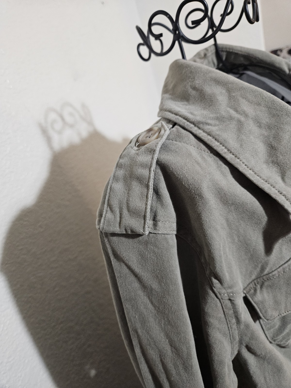 Torrid Olive Button Front Utility Jacket Collared… - image 5