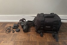 Canon EOS Rebel SL1 Digital Camera Black W/ 18-55mm Lens, Case & Charger - READ