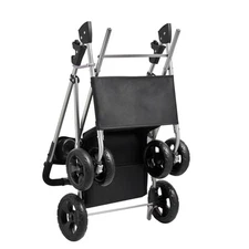 Pet Stroller Foldable 4 Wheels Dog Stroller Detachable Carrier up to 35lbs