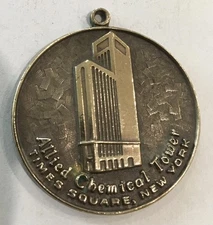 Allied Chemical Tower Times Square New York Key Insurance Fob Token Coin Medal