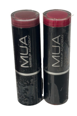 Makeup Academy MUA  High Shine Lipstick -Sealed #227 Mulberry + #224 Berry RARE