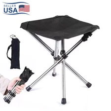 Portable Folding Stool Telescopic Chair Travel Fishing Camping Collapsible Seat