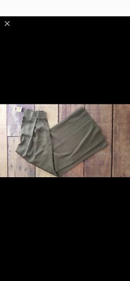 Bar III Womens Size Medium Pleated Wide Leg Pants Hazy Taupe BB 25