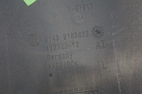 Left B Pillar Trim Panel 51439183633 Rolls Royce Ghost Series I 2009-2014 *Note* - Picture 2 of 10