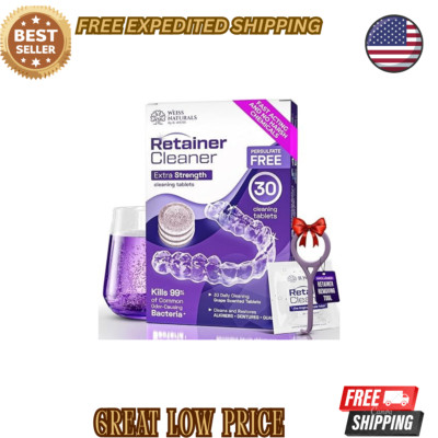 Retainer Cleaner Tablets, Invisalign Cleaner, Remove Stains, Odors & Plaque, ...