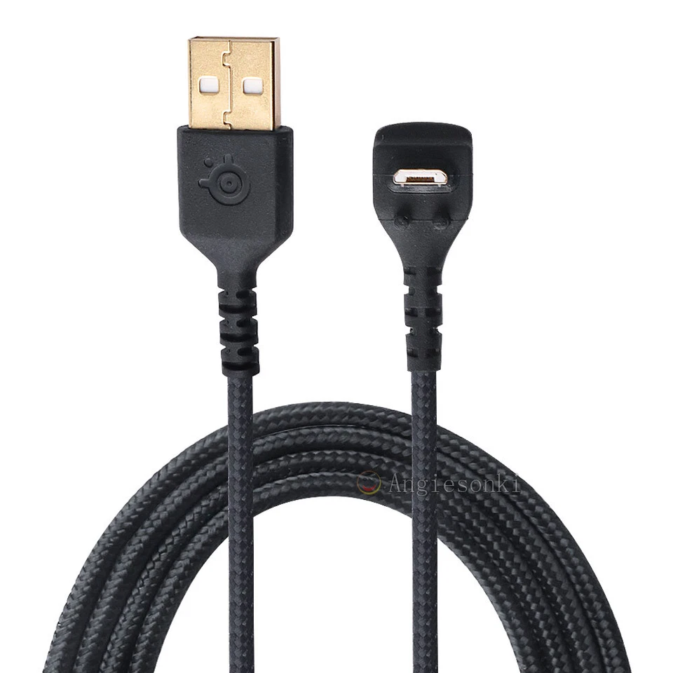 for SteelSeries RIVAL 700 710 Gaming Mouse PVC Rubber Woven USB Charging Cable  - Image 2 of 4