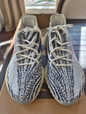 Yeezy Boost 350V2 CP9654 SIZE 10 WHITE/CBLACK/RED