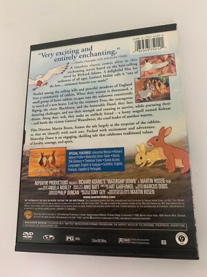 Watership Down DVD Richard Adams Animation Rabbits Bunnies