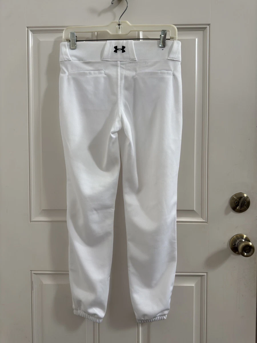 Neu ohne Etikett Under Armour Jugend Jungen Baseballhose weiß Large