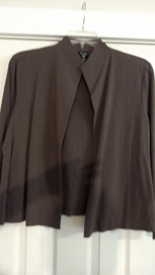 Eileen Fisher Light brown Viscose/ Linen blazer/jacket,womens Medium