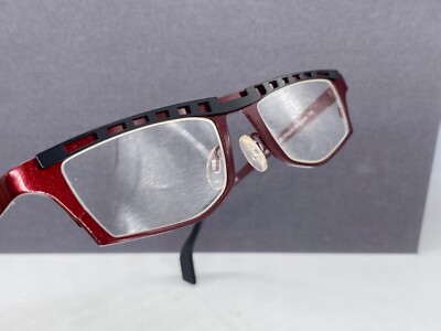 Theo Brille Damen Rot Schwarz eckig kleine Gläser pure Titan Eye Witness QU