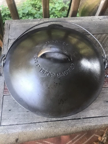 Antique  Vintage  Wagner Drip Drop Baster # 9  & Round Roaster