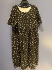 Women’s 18/20 Plus L Black Dress, Button Front With Pockets, Woman Within, NEW