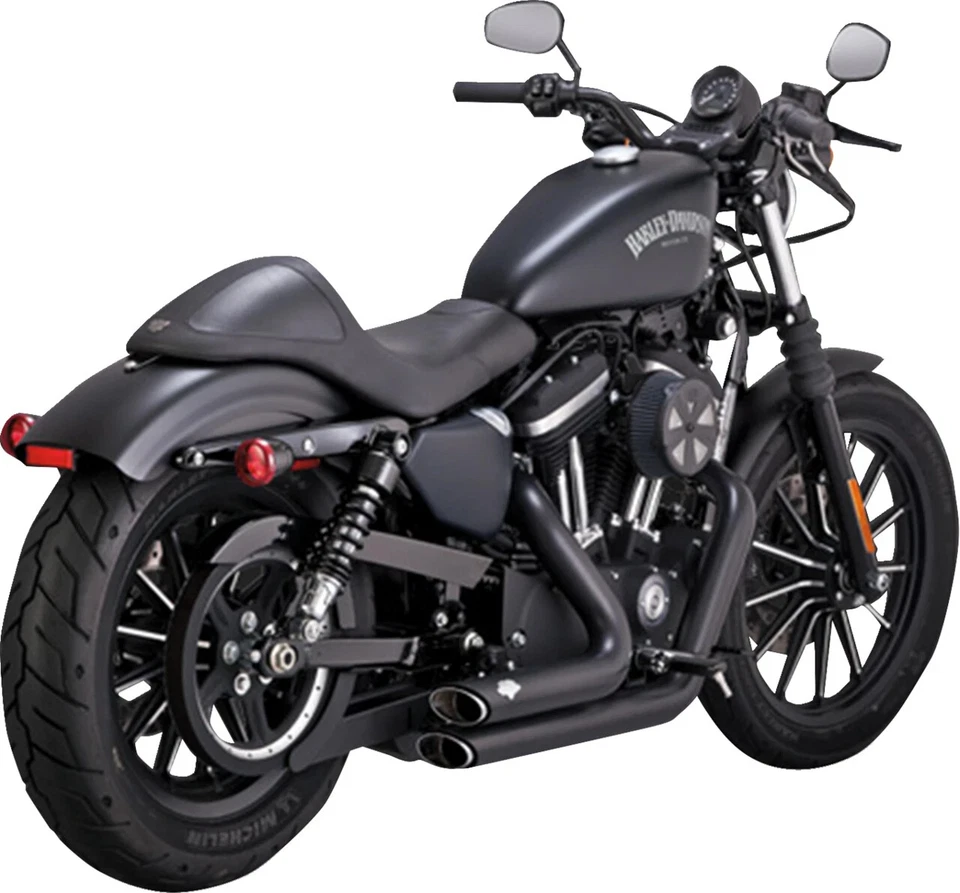 Vance & Hines 47329 Shortshots ступенчатая выхлопная труба черная Harley Sportster 2014-22 - Изображение 2 из 3