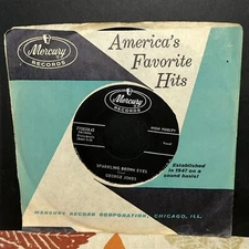 EX+ • George Jones 45 MERCURY 71583 Sparkling Brown Eyes/Accidentally ROCKABILLY