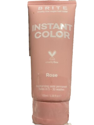 Brite Cruelty Free Vegan Instant Hair Color ROSE Semi-Permanent NEW T-51